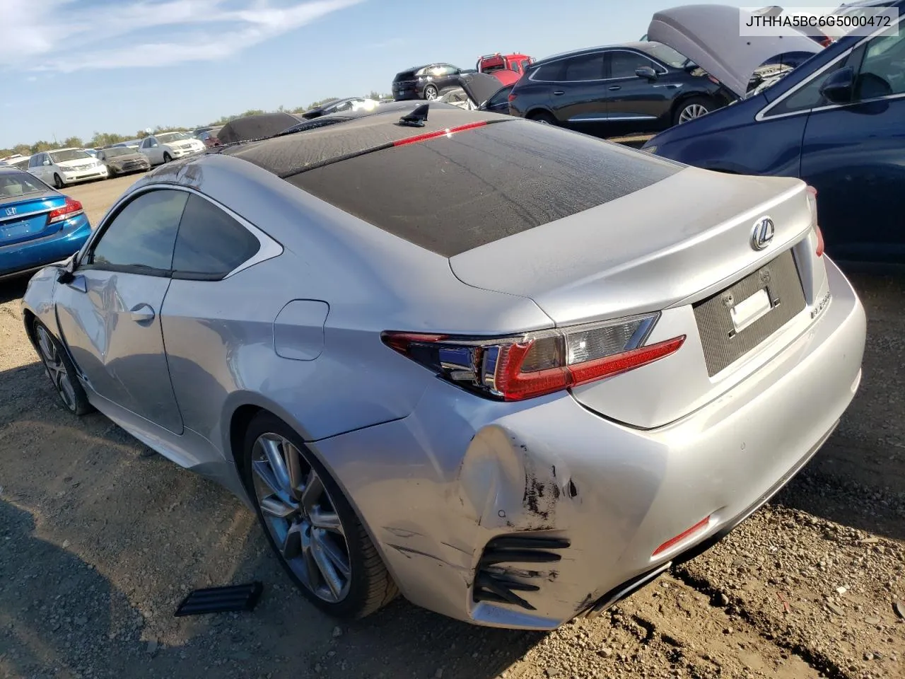 2016 Lexus Rc 200T VIN: JTHHA5BC6G5000472 Lot: 73671104