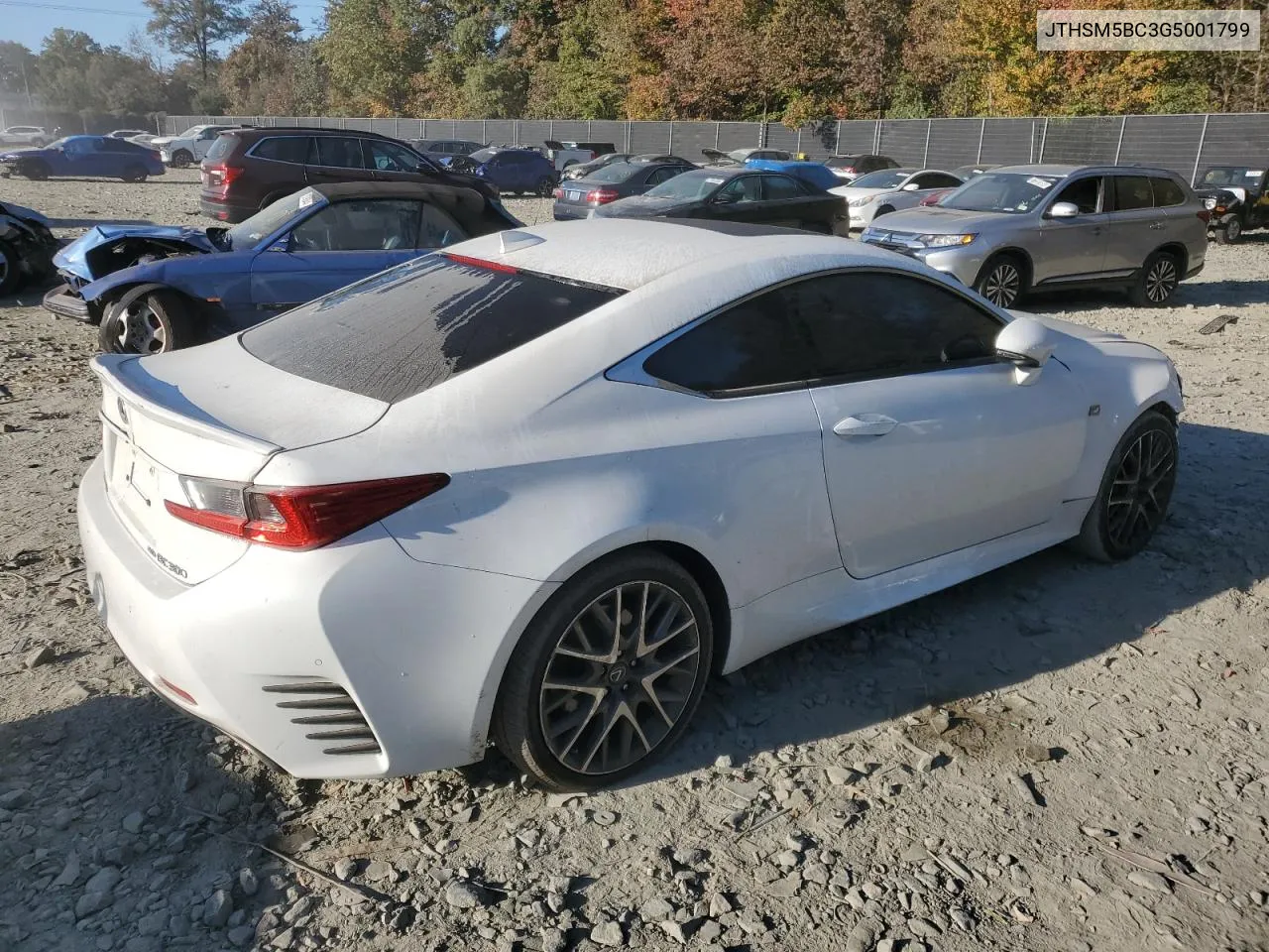 2016 Lexus Rc 300 VIN: JTHSM5BC3G5001799 Lot: 75019884