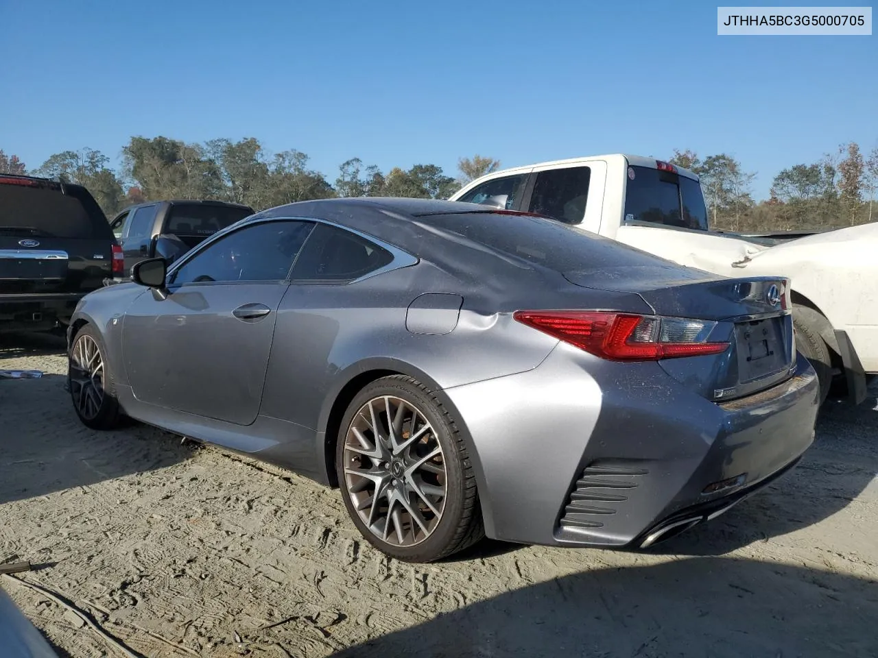 2016 Lexus Rc 200T VIN: JTHHA5BC3G5000705 Lot: 75477064