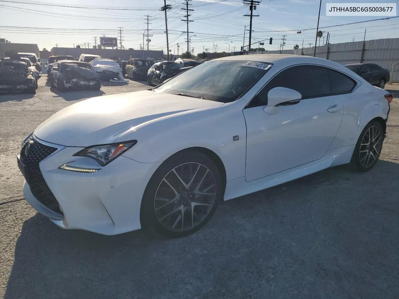 2016 Lexus Rc 200T VIN: JTHHA5BC6G5003677 Lot: 80714374