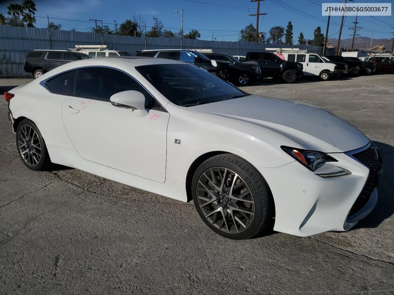 2016 Lexus Rc 200T VIN: JTHHA5BC6G5003677 Lot: 80714374