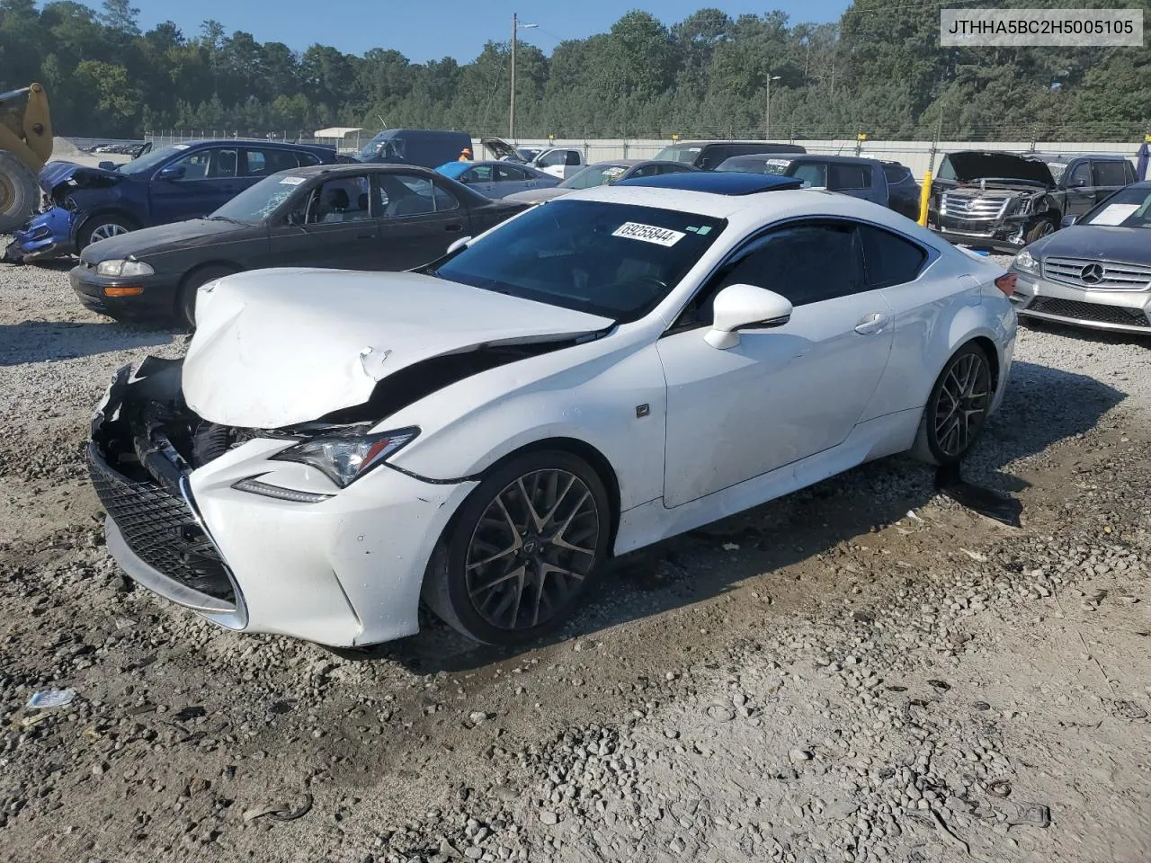 2017 Lexus Rc 200T VIN: JTHHA5BC2H5005105 Lot: 69255844