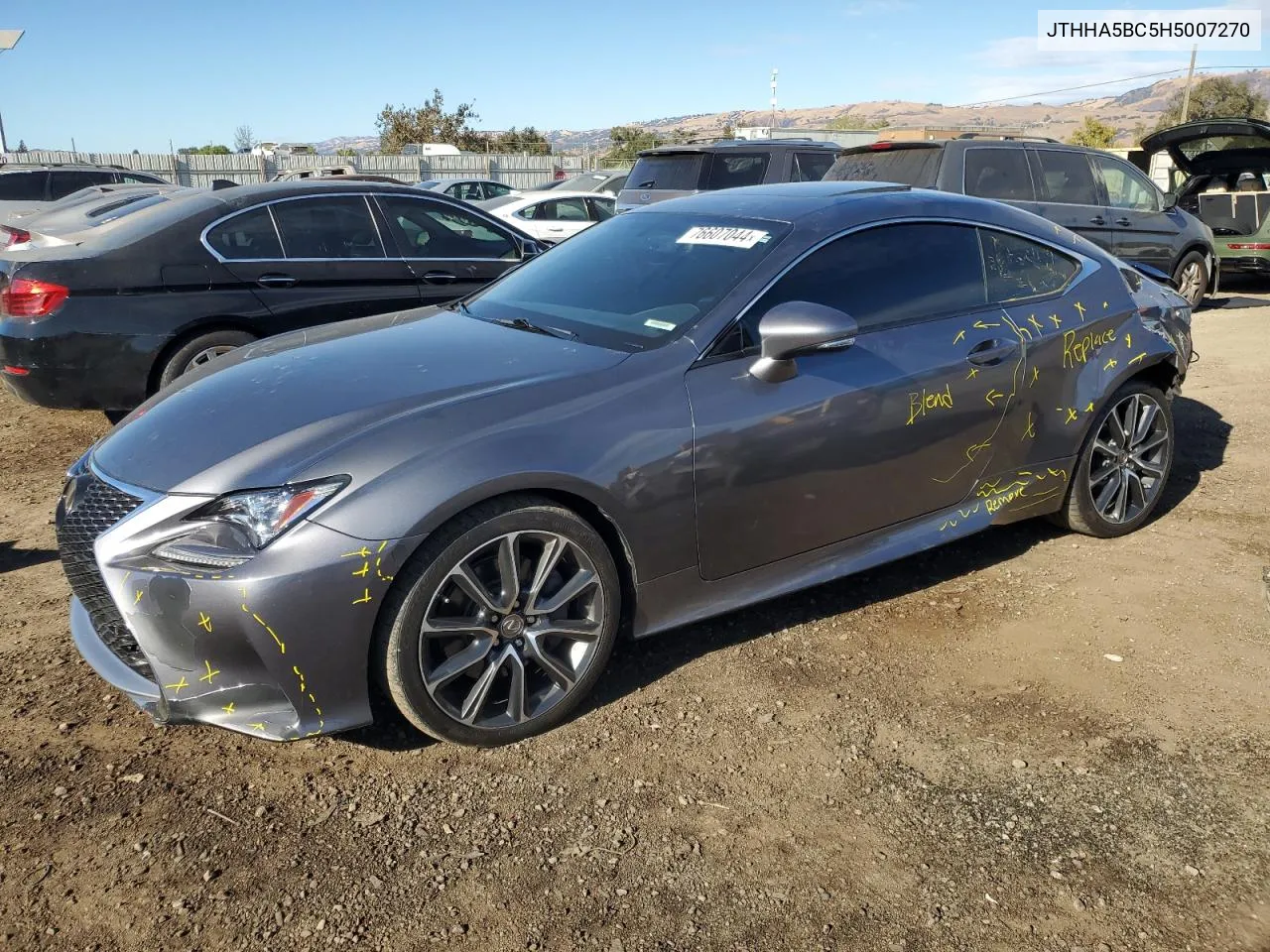 2017 Lexus Rc 200T VIN: JTHHA5BC5H5007270 Lot: 76607044