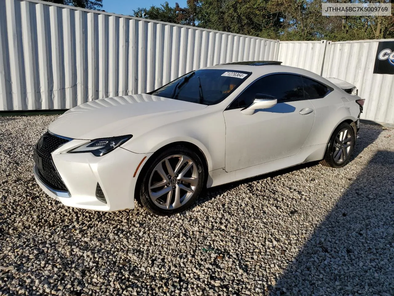 2019 Lexus Rc 300 VIN: JTHHA5BC7K5009769 Lot: 71228364