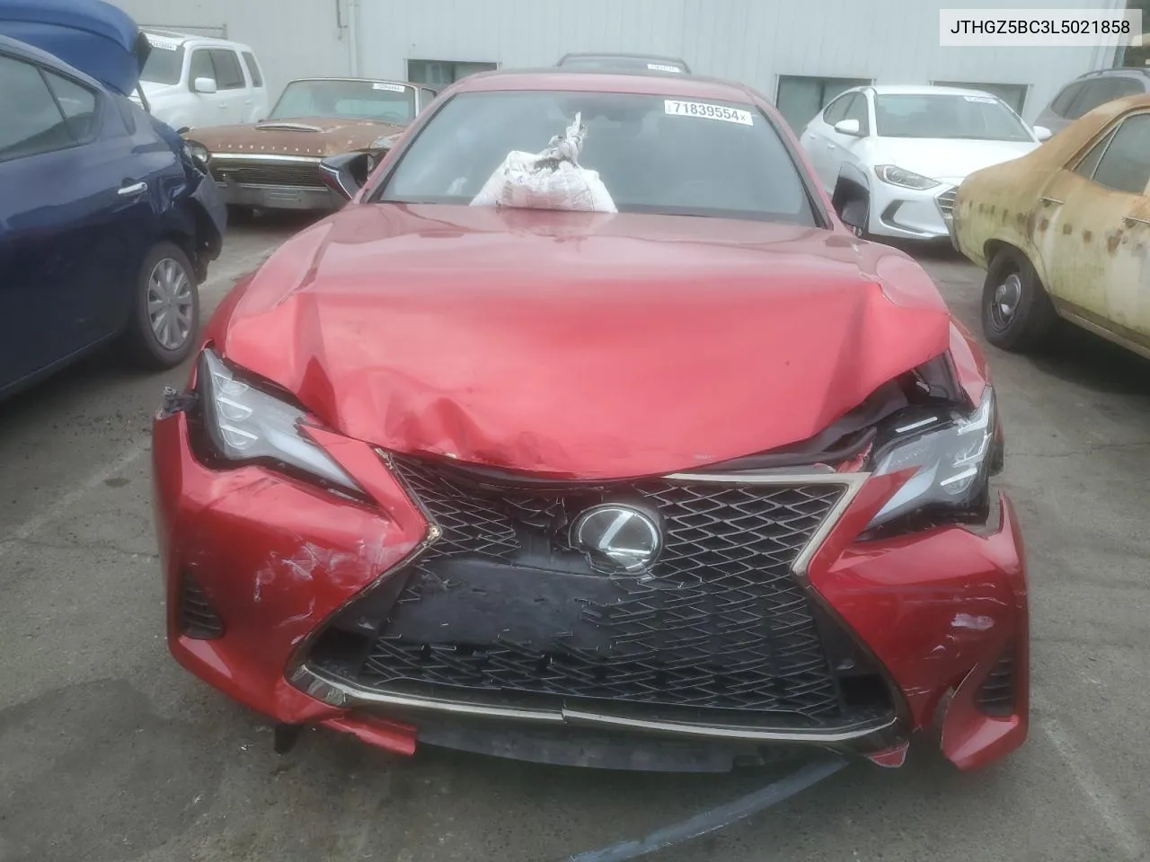 2020 Lexus Rc 350 F Sport VIN: JTHGZ5BC3L5021858 Lot: 71839554