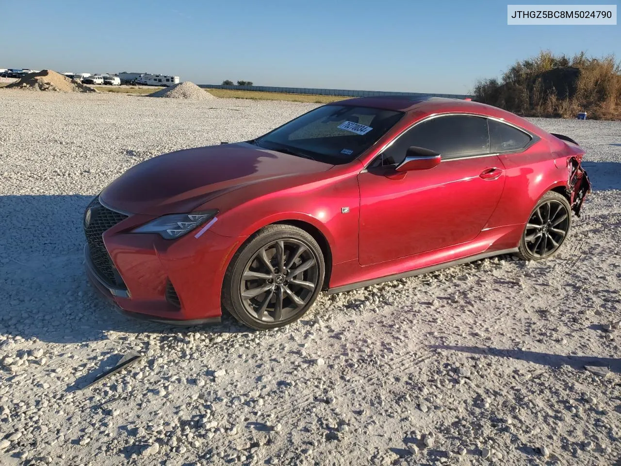 2021 Lexus Rc 350 Base VIN: JTHGZ5BC8M5024790 Lot: 76270034