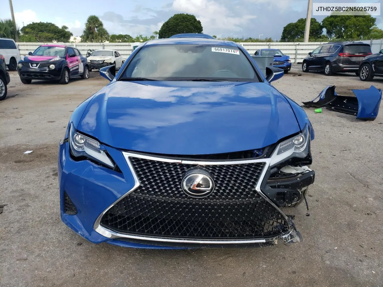 2022 Lexus Rc 350 Base VIN: JTHDZ5BC2N5025759 Lot: 66917074