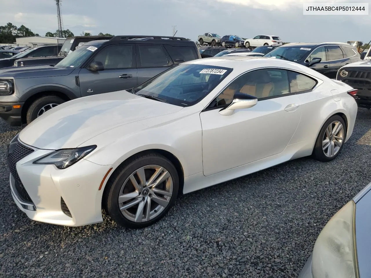 2023 Lexus Rc 300 Base VIN: JTHAA5BC4P5012444 Lot: 73787234