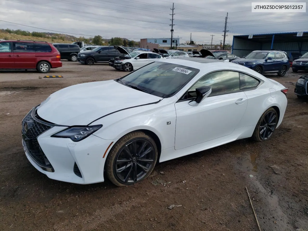 2023 Lexus Rc 350 Base VIN: JTHGZ5DC9P5012357 Lot: 78919654