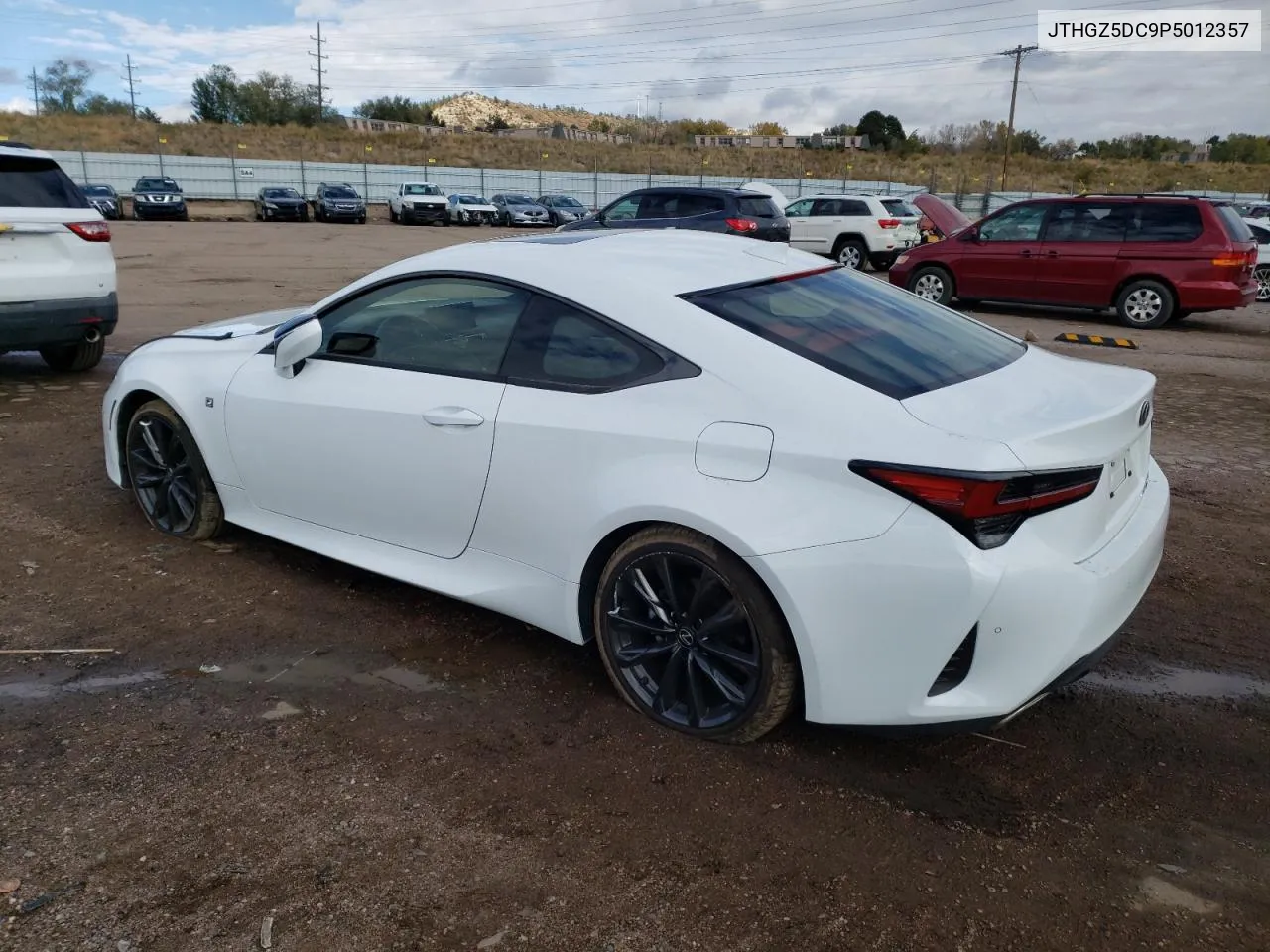 2023 Lexus Rc 350 Base VIN: JTHGZ5DC9P5012357 Lot: 78919654