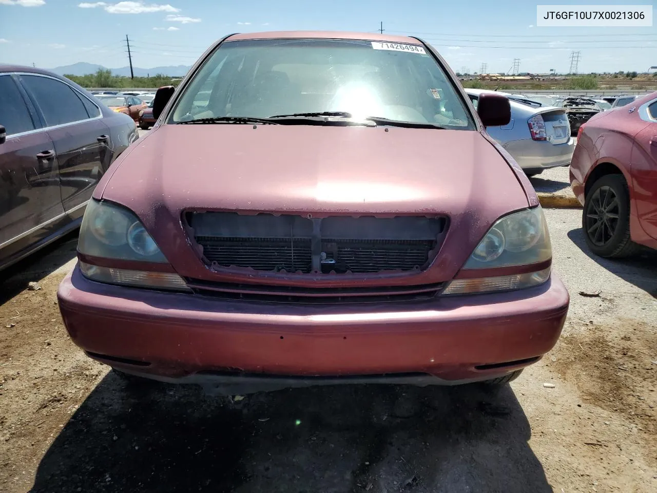 1999 Lexus Rx 300 VIN: JT6GF10U7X0021306 Lot: 71426494