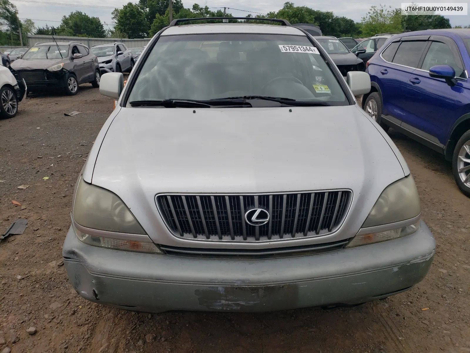 2000 Lexus Rx 300 VIN: JT6HF10U0Y0149439 Lot: 57951344