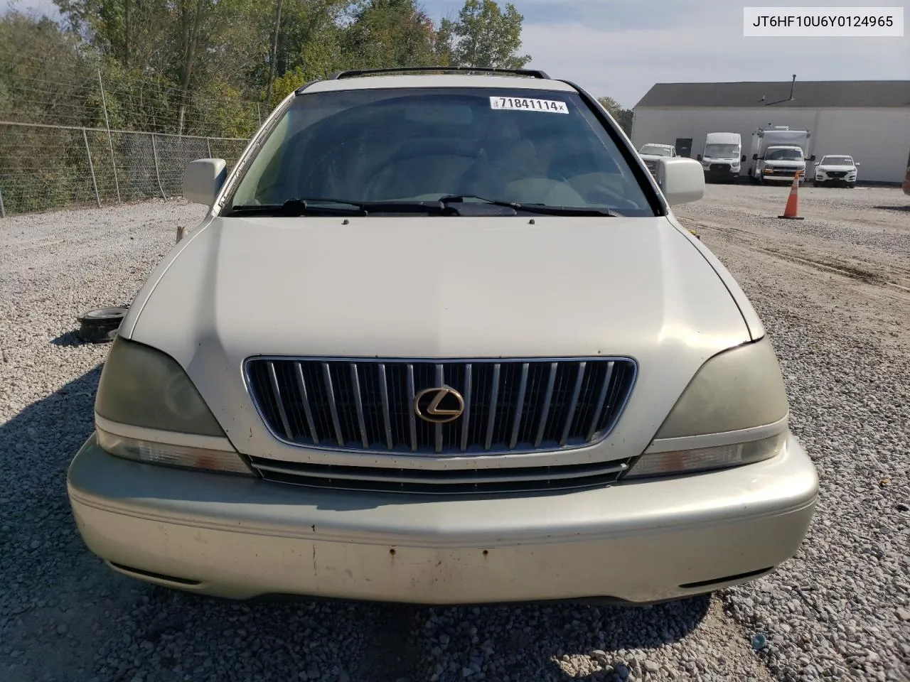 2000 Lexus Rx 300 VIN: JT6HF10U6Y0124965 Lot: 71841114