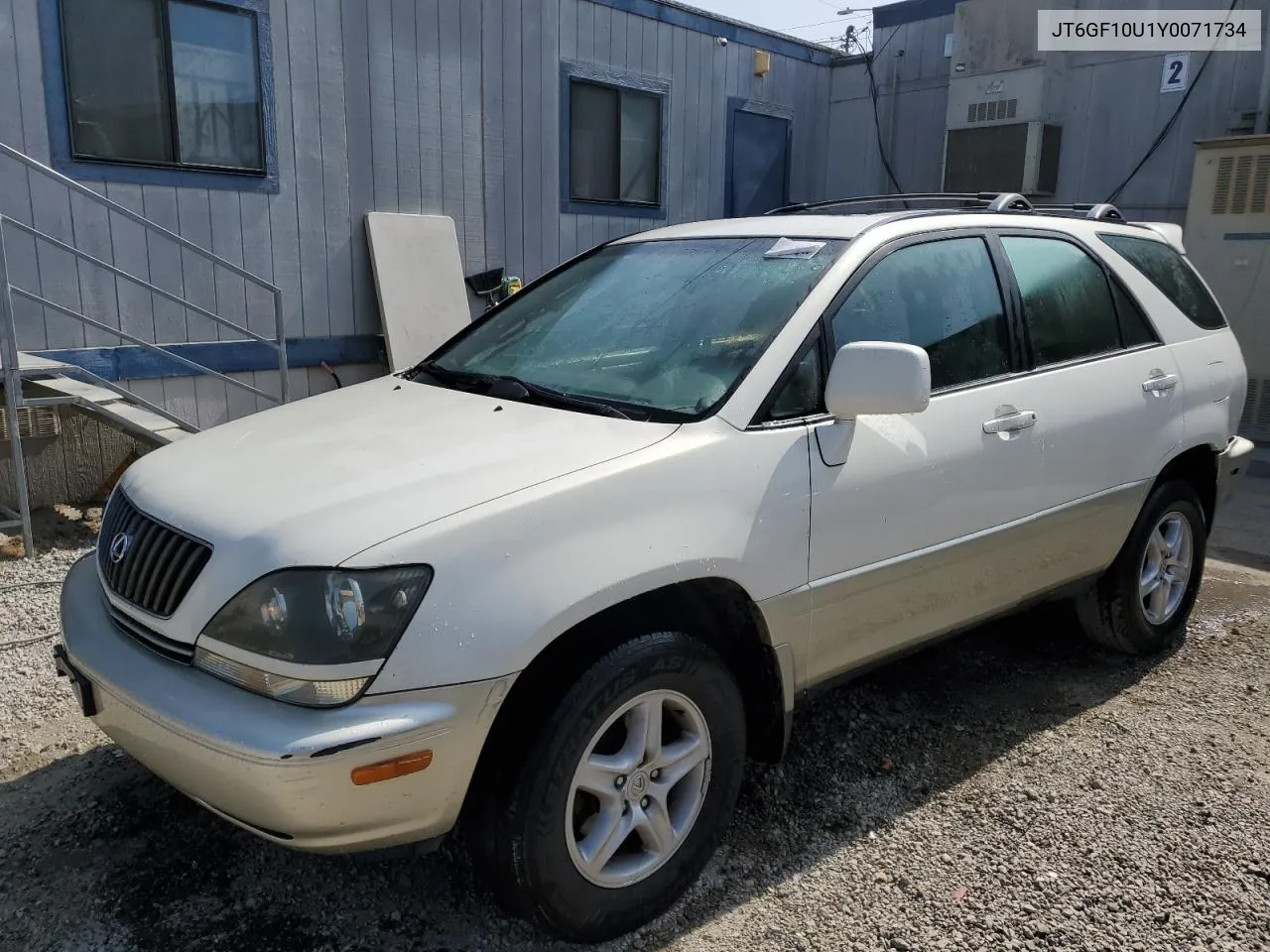 2000 Lexus Rx 300 VIN: JT6GF10U1Y0071734 Lot: 75500334