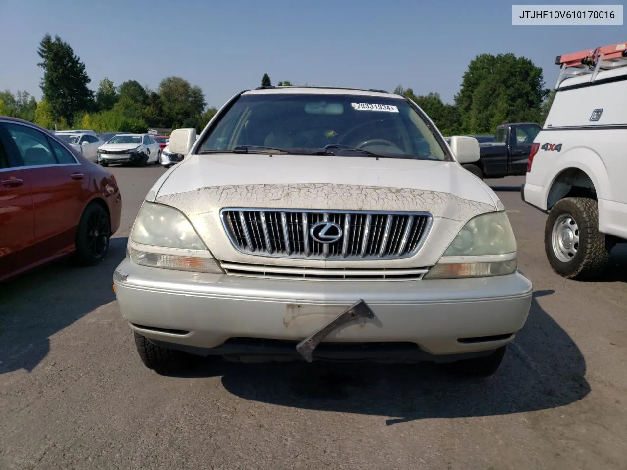 2001 Lexus Rx 300 VIN: JTJHF10V610170016 Lot: 70331934