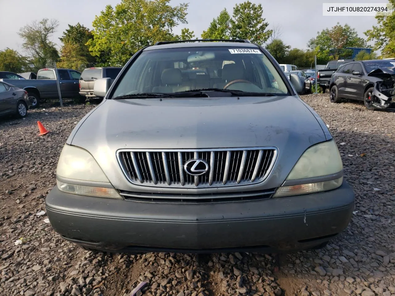 2002 Lexus Rx 300 VIN: JTJHF10U820274394 Lot: 71036874