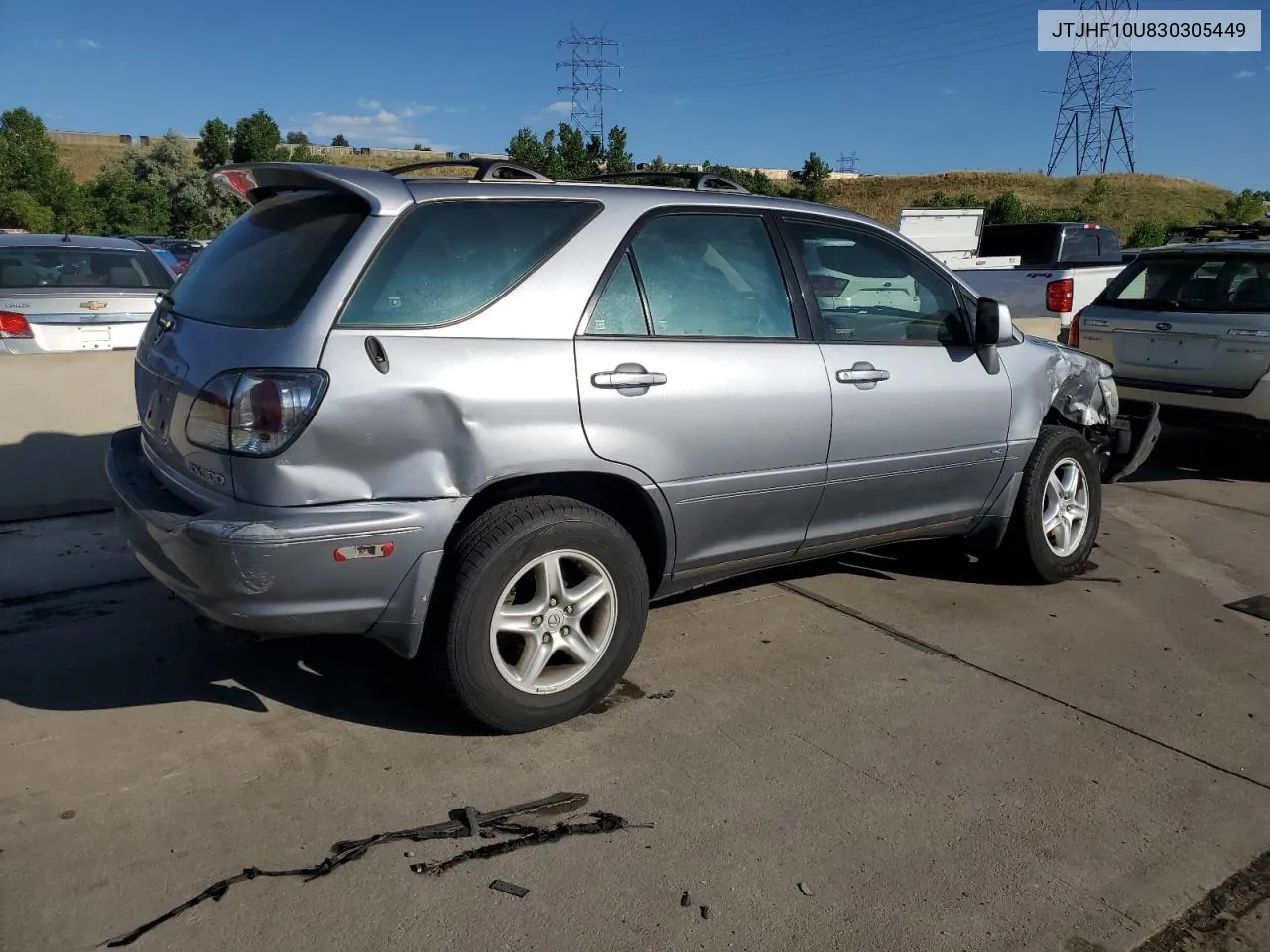 2003 Lexus Rx 300 VIN: JTJHF10U830305449 Lot: 61765624