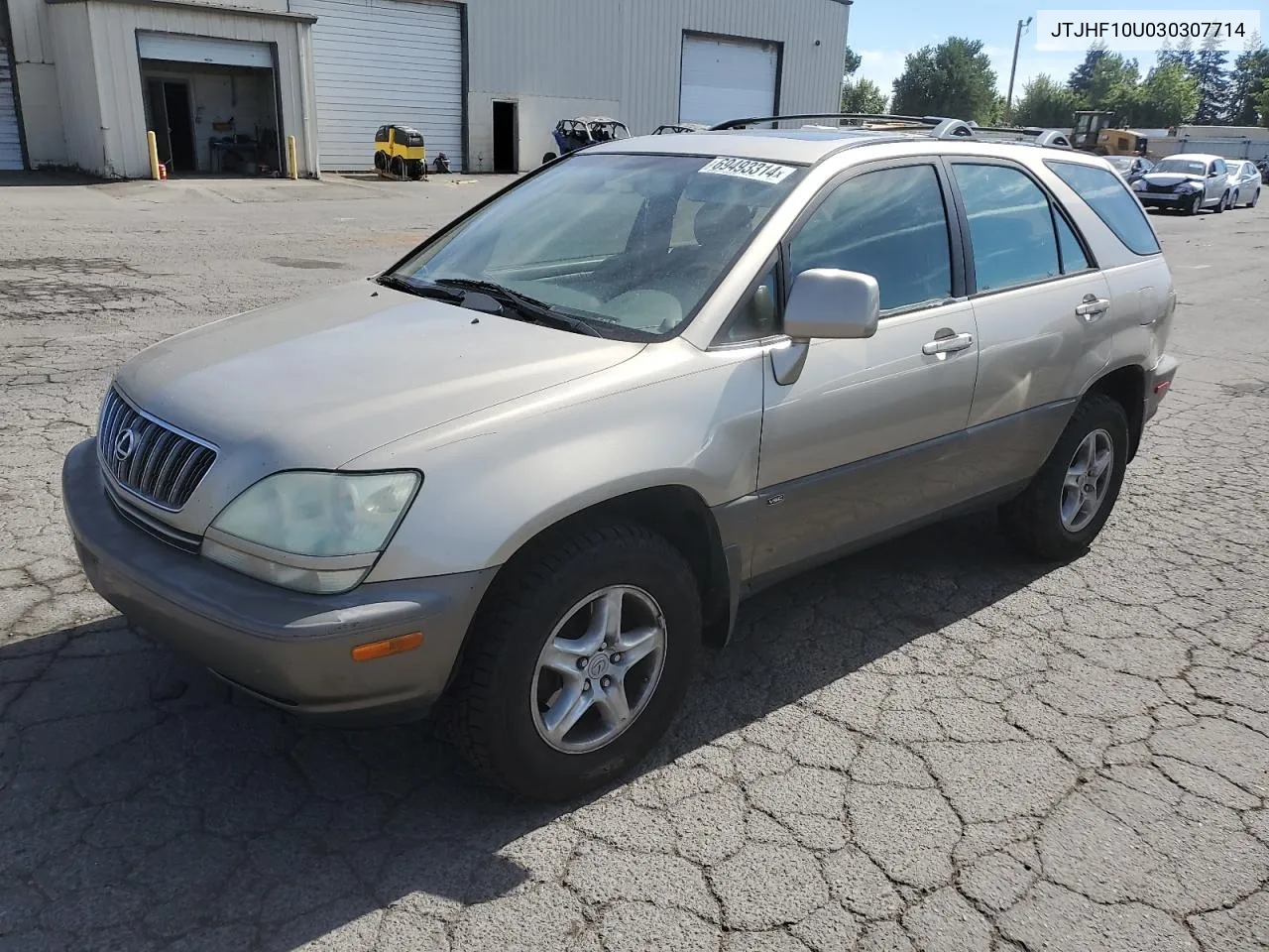 2003 Lexus Rx 300 VIN: JTJHF10U030307714 Lot: 69493314