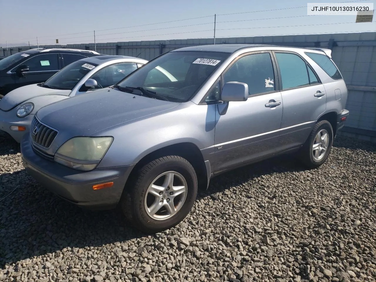 2003 Lexus Rx 300 VIN: JTJHF10U130316230 Lot: 70127814