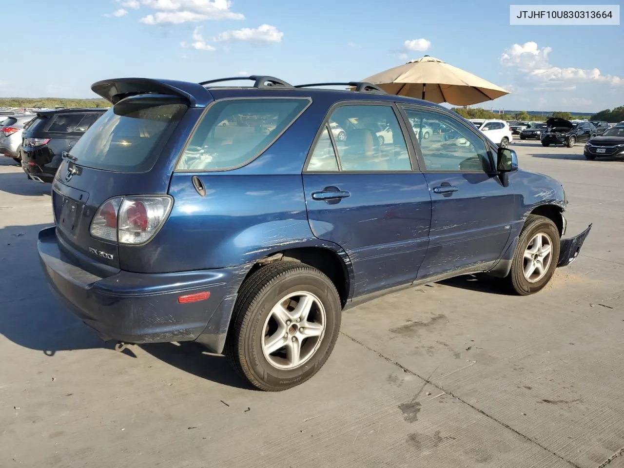 2003 Lexus Rx 300 VIN: JTJHF10U830313664 Lot: 72321234