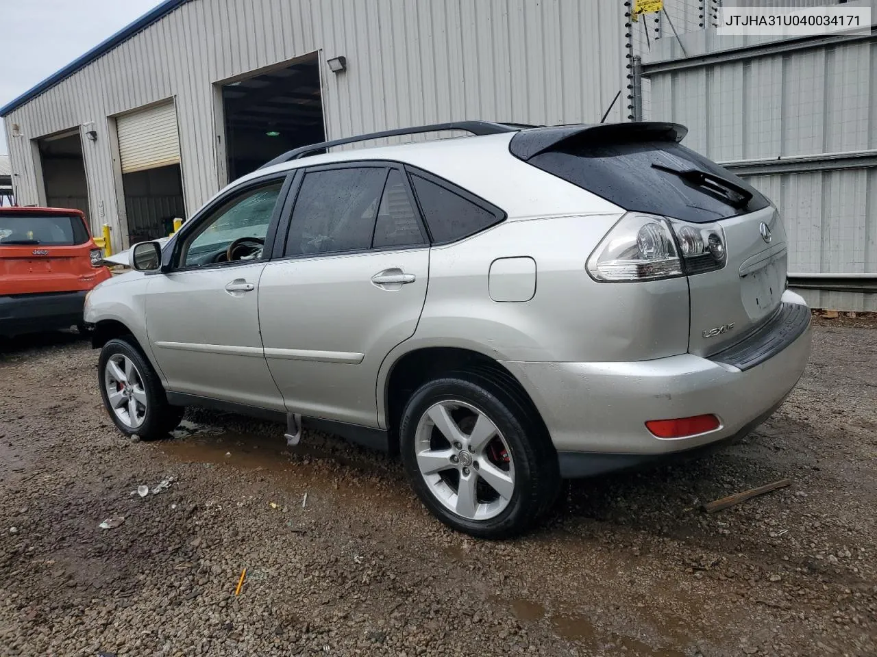 2004 Lexus Rx 330 VIN: JTJHA31U040034171 Lot: 58301044