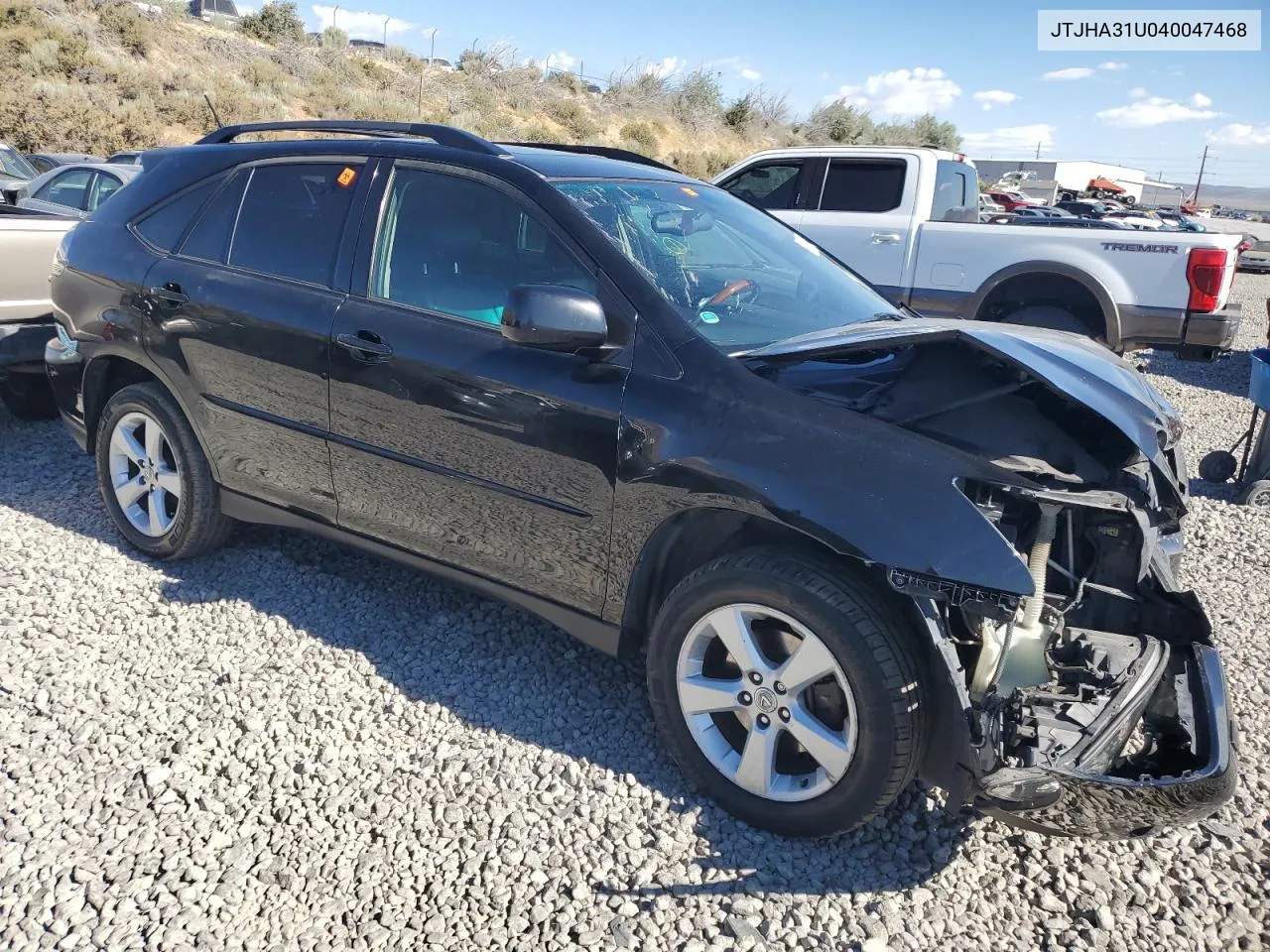 2004 Lexus Rx 330 VIN: JTJHA31U040047468 Lot: 60881404