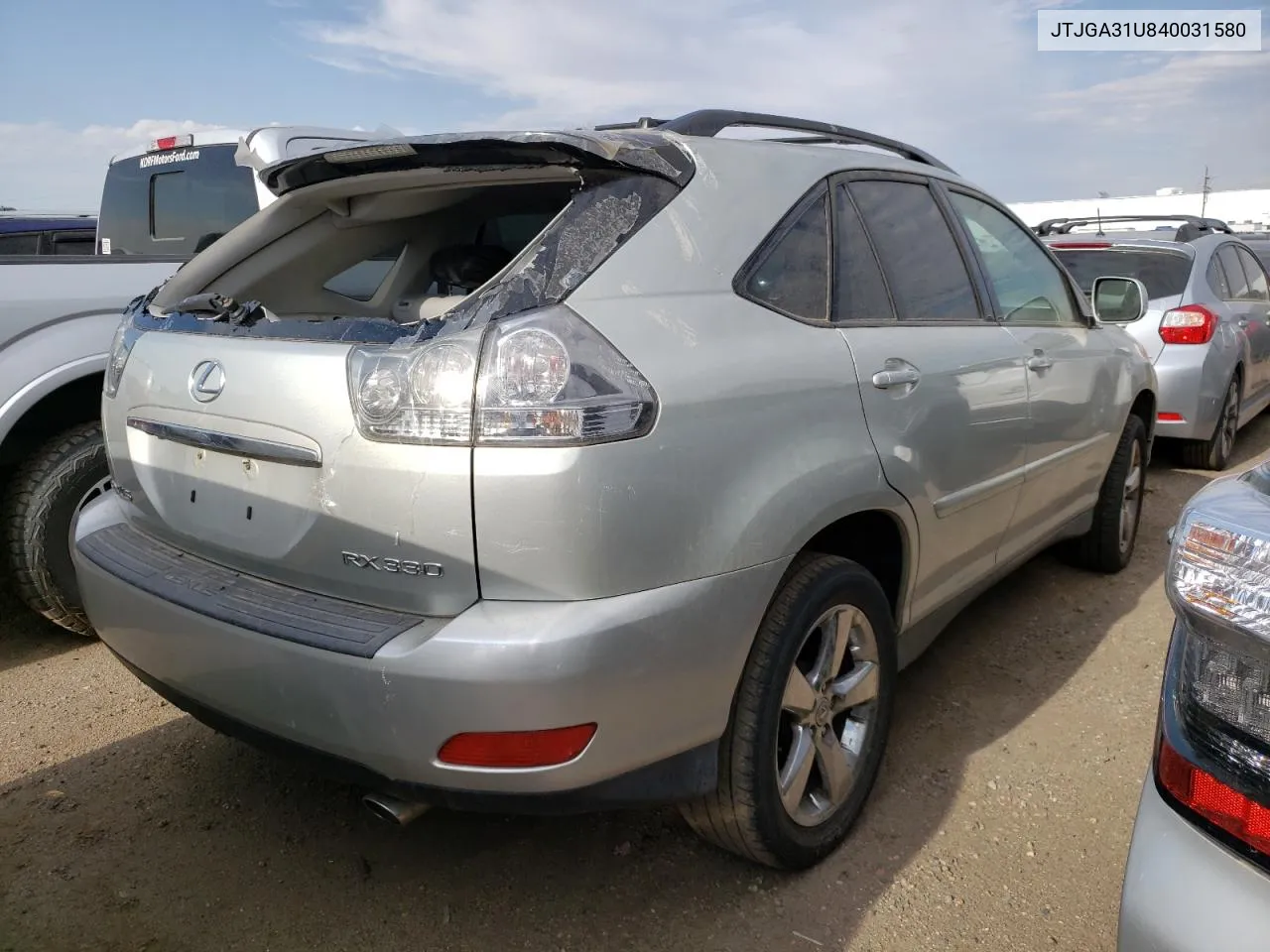 2004 Lexus Rx 330 VIN: JTJGA31U840031580 Lot: 61964054