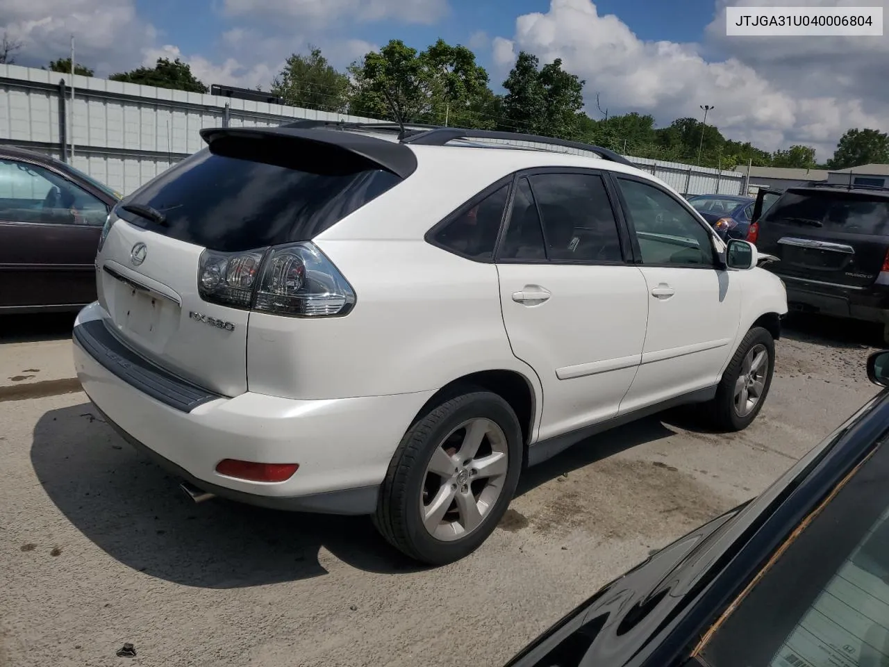 2004 Lexus Rx 330 VIN: JTJGA31U040006804 Lot: 67521334