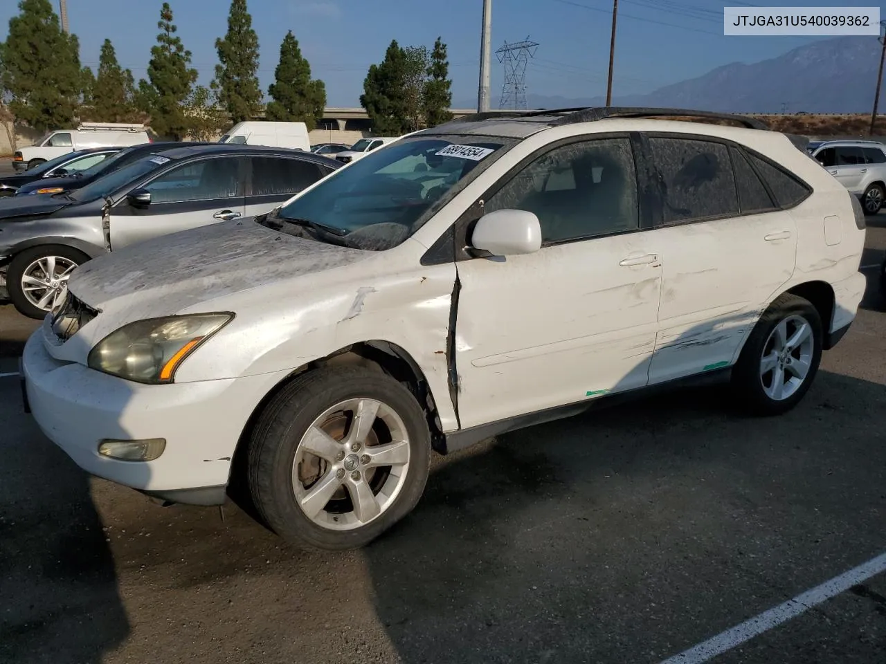 2004 Lexus Rx 330 VIN: JTJGA31U540039362 Lot: 68914554