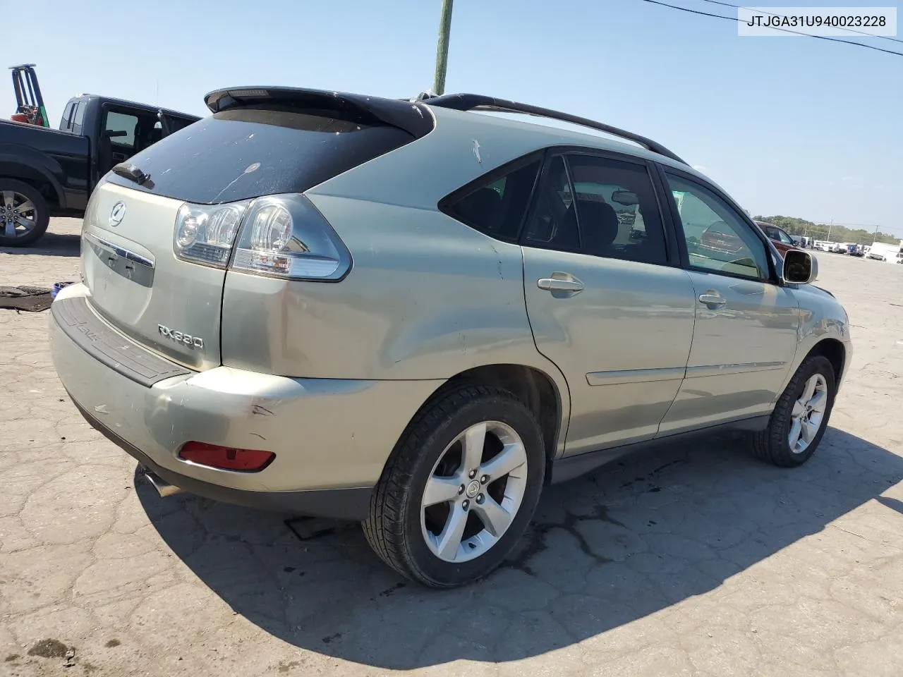 2004 Lexus Rx 330 VIN: JTJGA31U940023228 Lot: 69113744