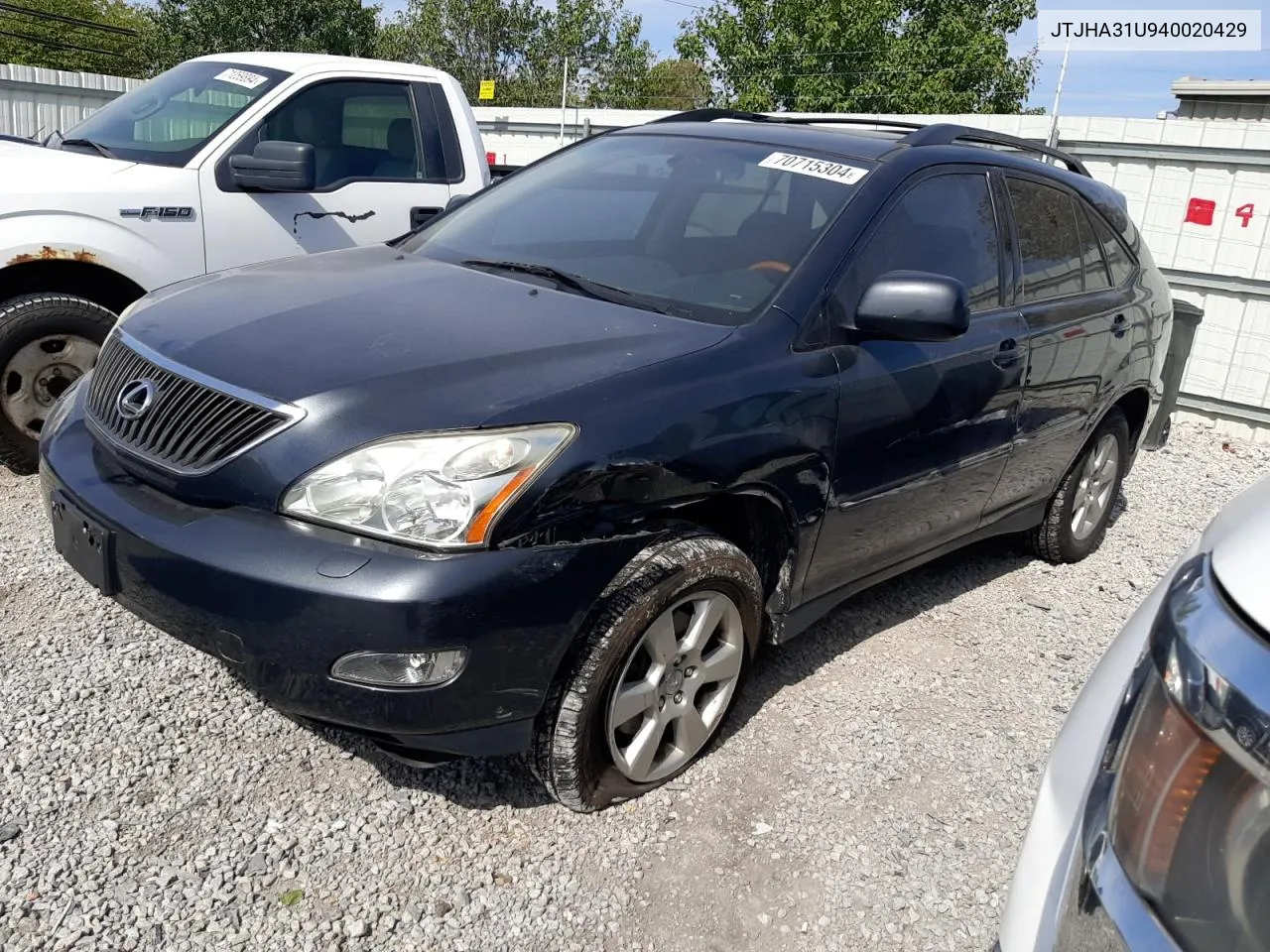 2004 Lexus Rx 330 VIN: JTJHA31U940020429 Lot: 70715304