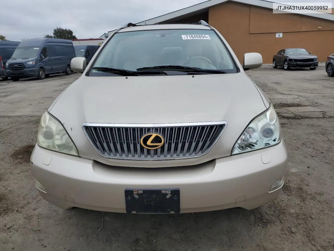 2004 Lexus Rx 330 VIN: JTJHA31UX40059952 Lot: 71846894