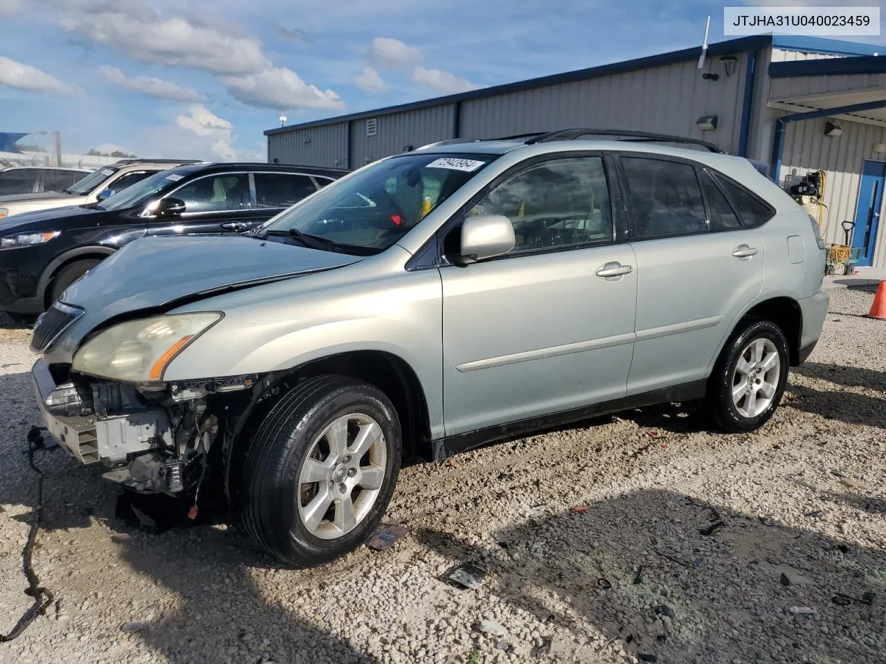 2004 Lexus Rx 330 VIN: JTJHA31U040023459 Lot: 72943964