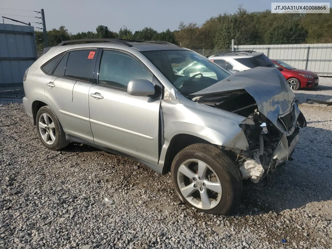 2004 Lexus Rx 330 VIN: JTJGA31UX40008866 Lot: 75628614