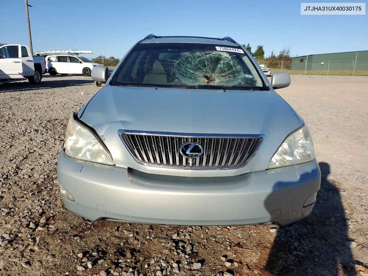 2004 Lexus Rx 330 VIN: JTJHA31UX40030175 Lot: 75864424