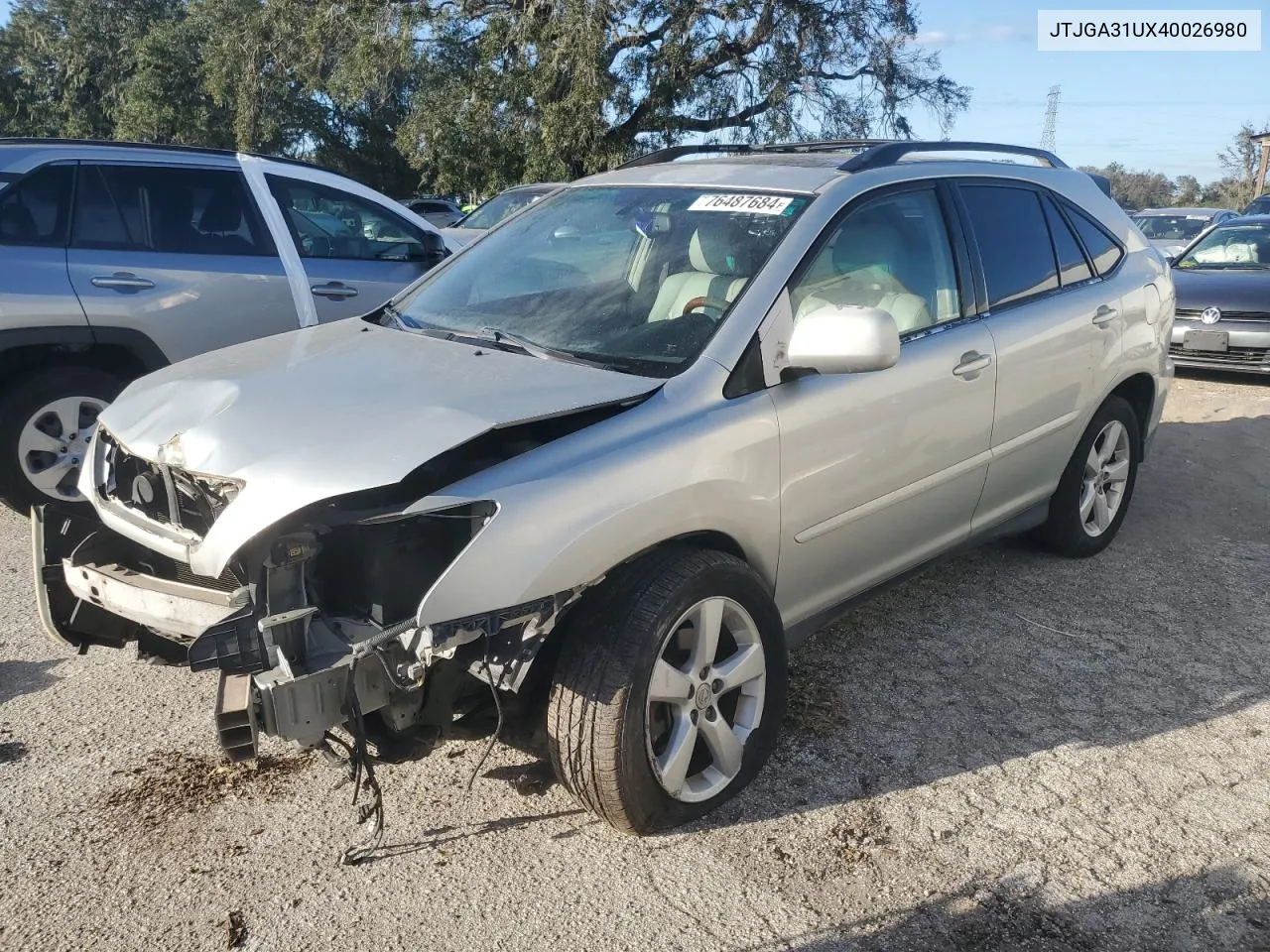 2004 Lexus Rx 330 VIN: JTJGA31UX40026980 Lot: 76487684