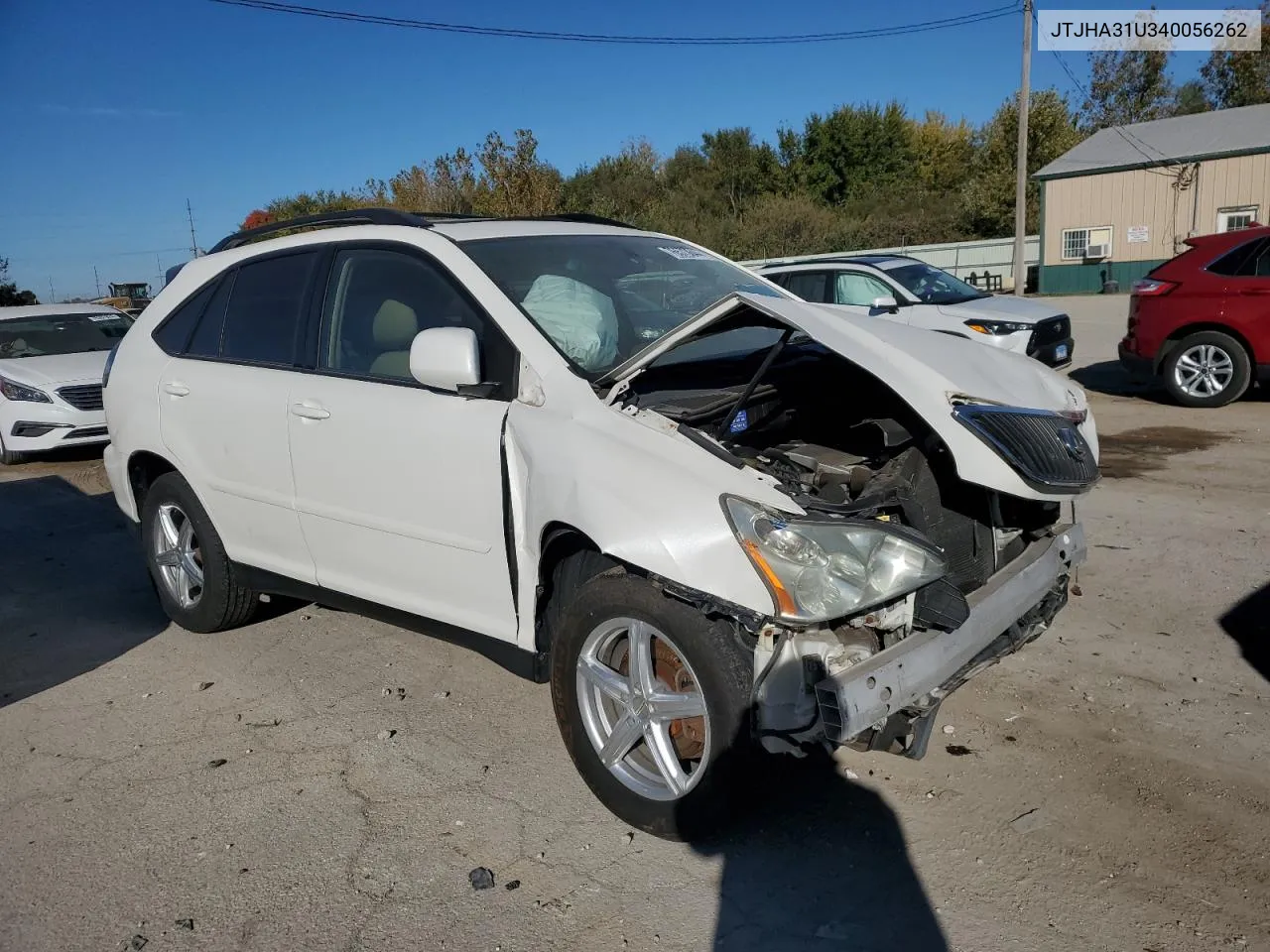 2004 Lexus Rx 330 VIN: JTJHA31U340056262 Lot: 76573644