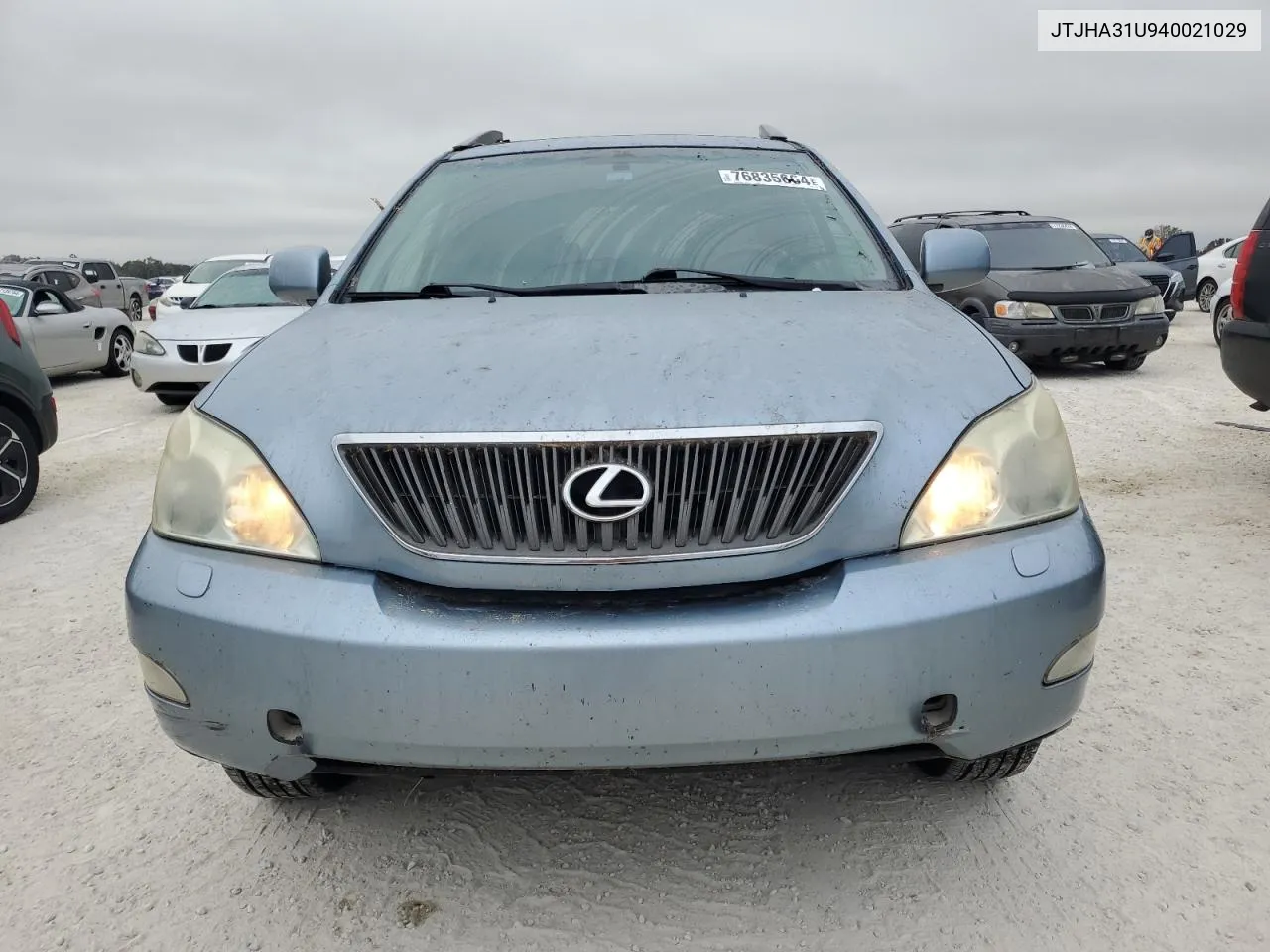 2004 Lexus Rx 330 VIN: JTJHA31U940021029 Lot: 76835664