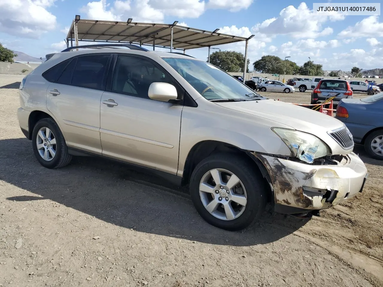 2004 Lexus Rx 330 VIN: JTJGA31U140017486 Lot: 78289854