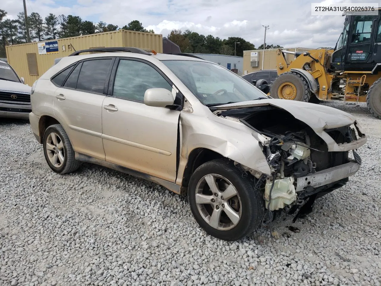 2004 Lexus Rx 330 VIN: 2T2HA31U54C026376 Lot: 78440484