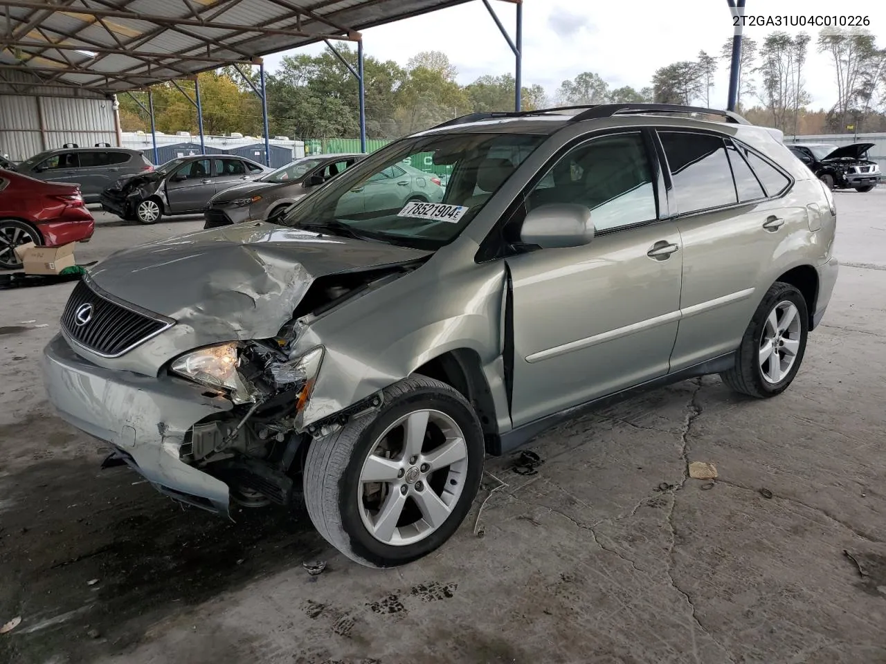 2004 Lexus Rx 330 VIN: 2T2GA31U04C010226 Lot: 78521904