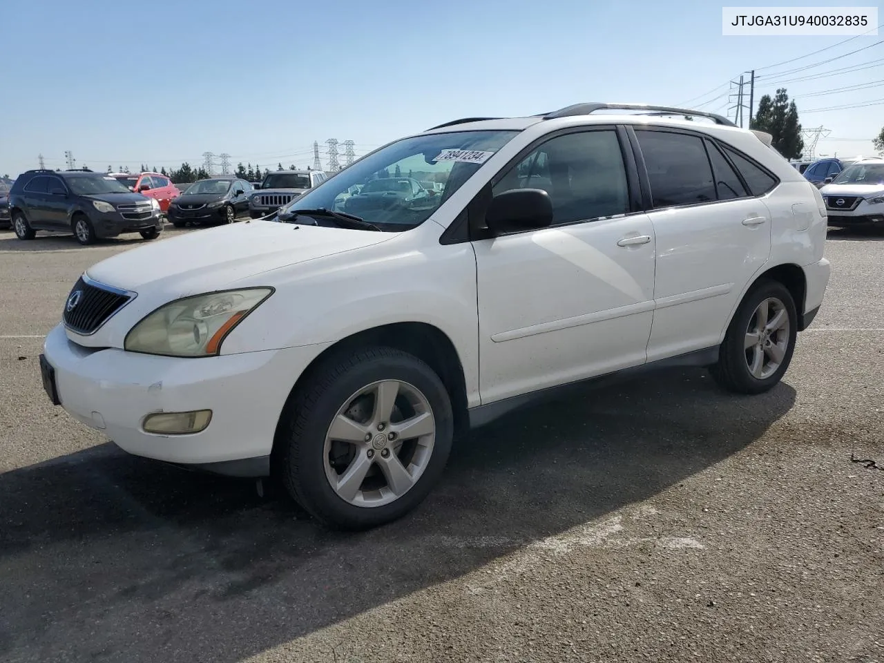 2004 Lexus Rx 330 VIN: JTJGA31U940032835 Lot: 78941234