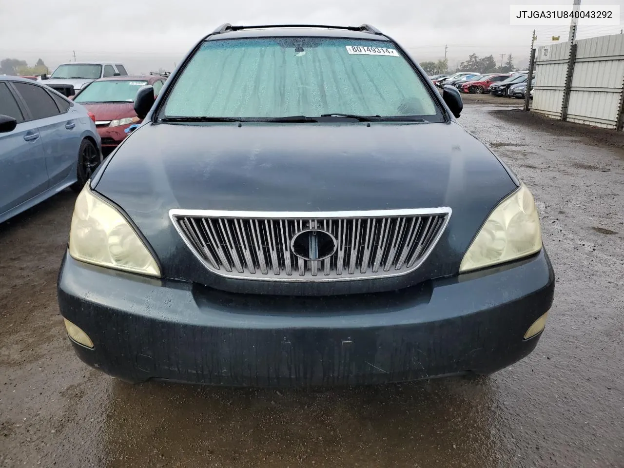 2004 Lexus Rx 330 VIN: JTJGA31U840043292 Lot: 80149314