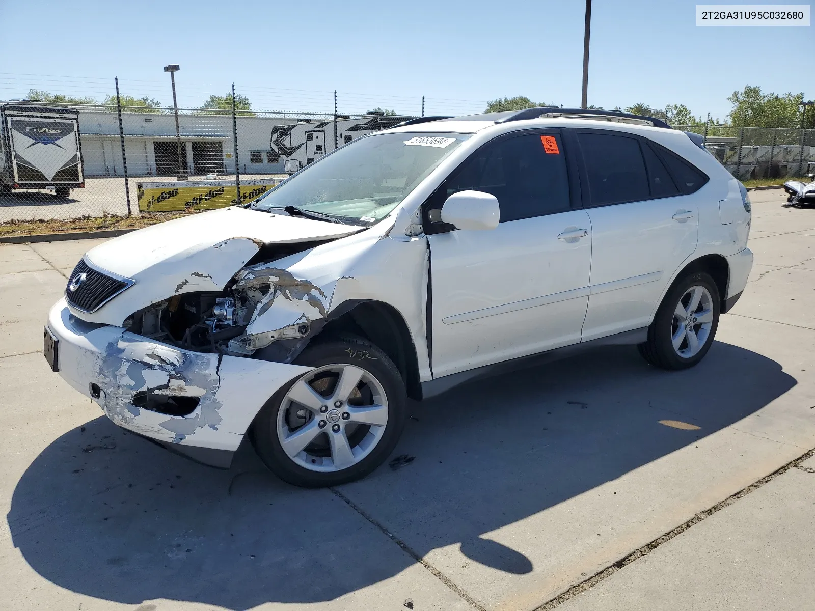 2005 Lexus Rx 330 VIN: 2T2GA31U95C032680 Lot: 51653694