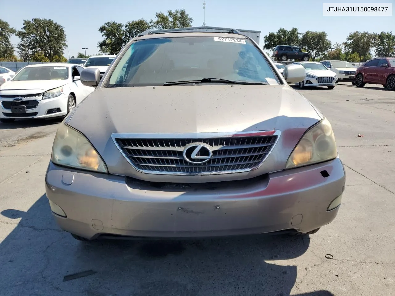 2005 Lexus Rx 330 VIN: JTJHA31U150098477 Lot: 62712234