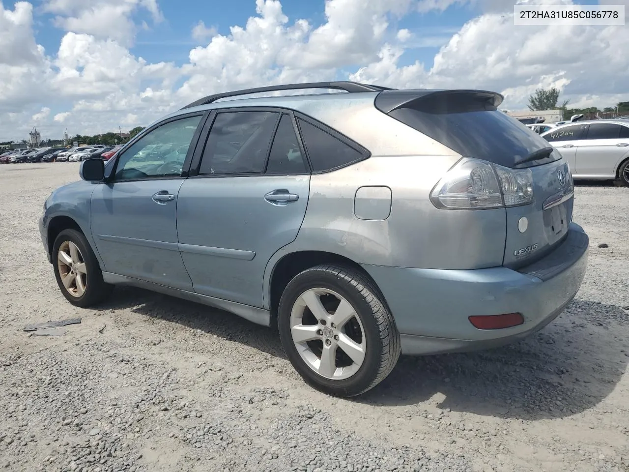 2005 Lexus Rx 330 VIN: 2T2HA31U85C056778 Lot: 73101994