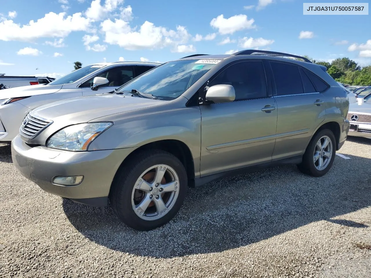 2005 Lexus Rx 330 VIN: JTJGA31U750057587 Lot: 74395084