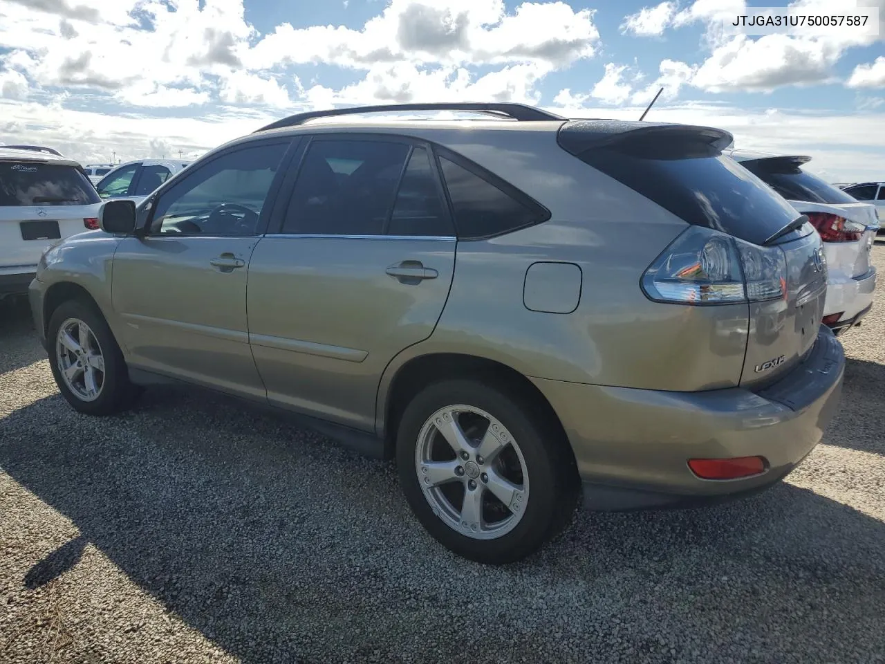 2005 Lexus Rx 330 VIN: JTJGA31U750057587 Lot: 74395084