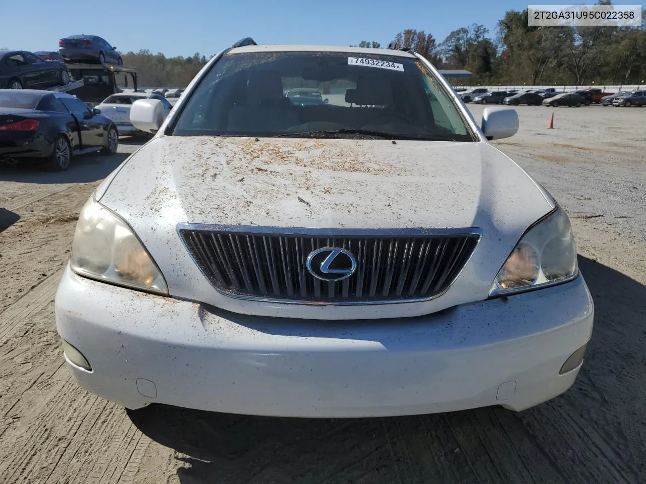 2005 Lexus Rx 330 VIN: 2T2GA31U95C022358 Lot: 74932234