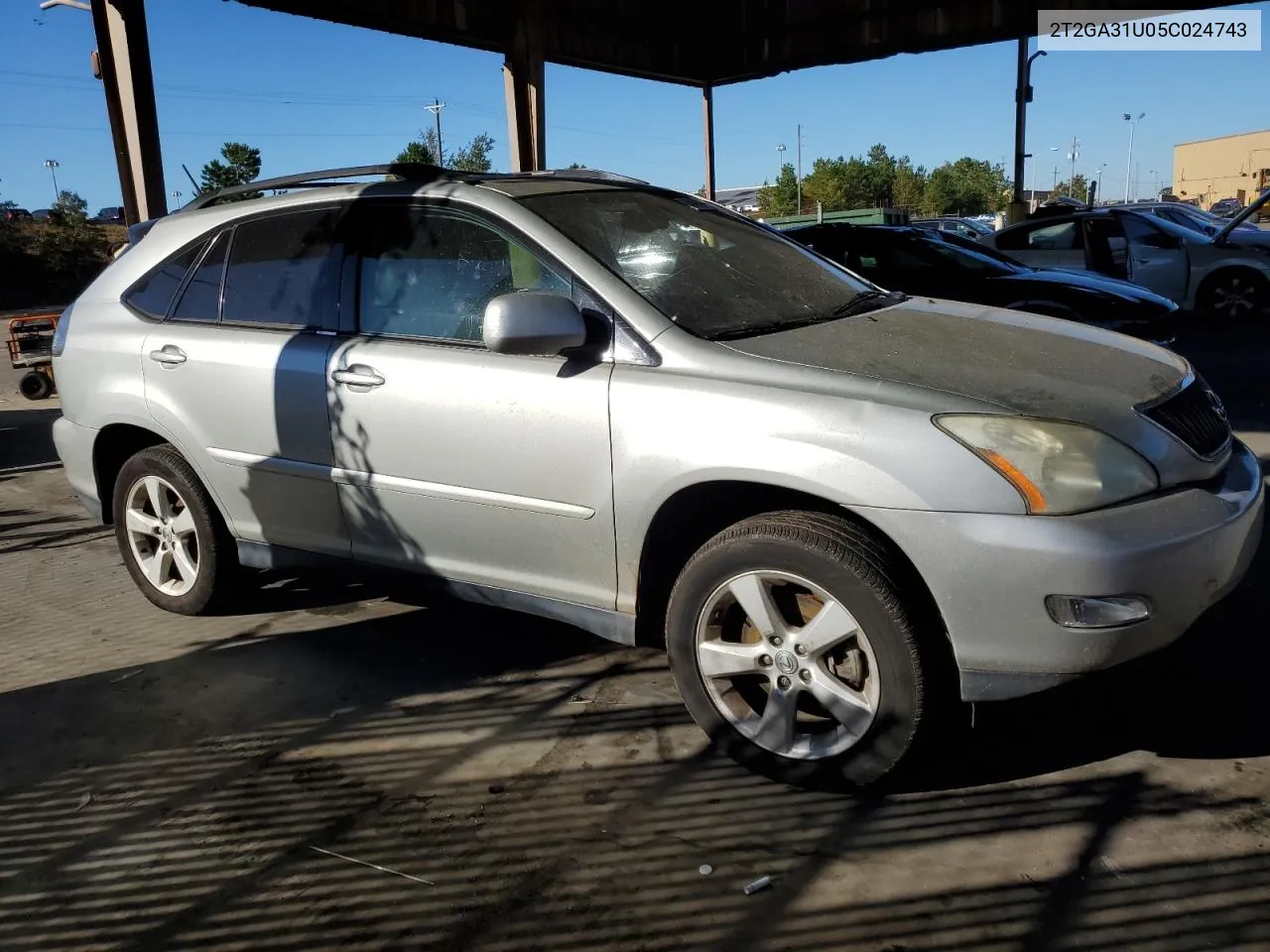 2005 Lexus Rx 330 VIN: 2T2GA31U05C024743 Lot: 75494564